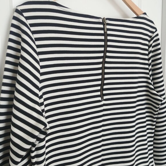 Old Navy Black and White Striped Long Sleeve Dress - Picture 2 of 13